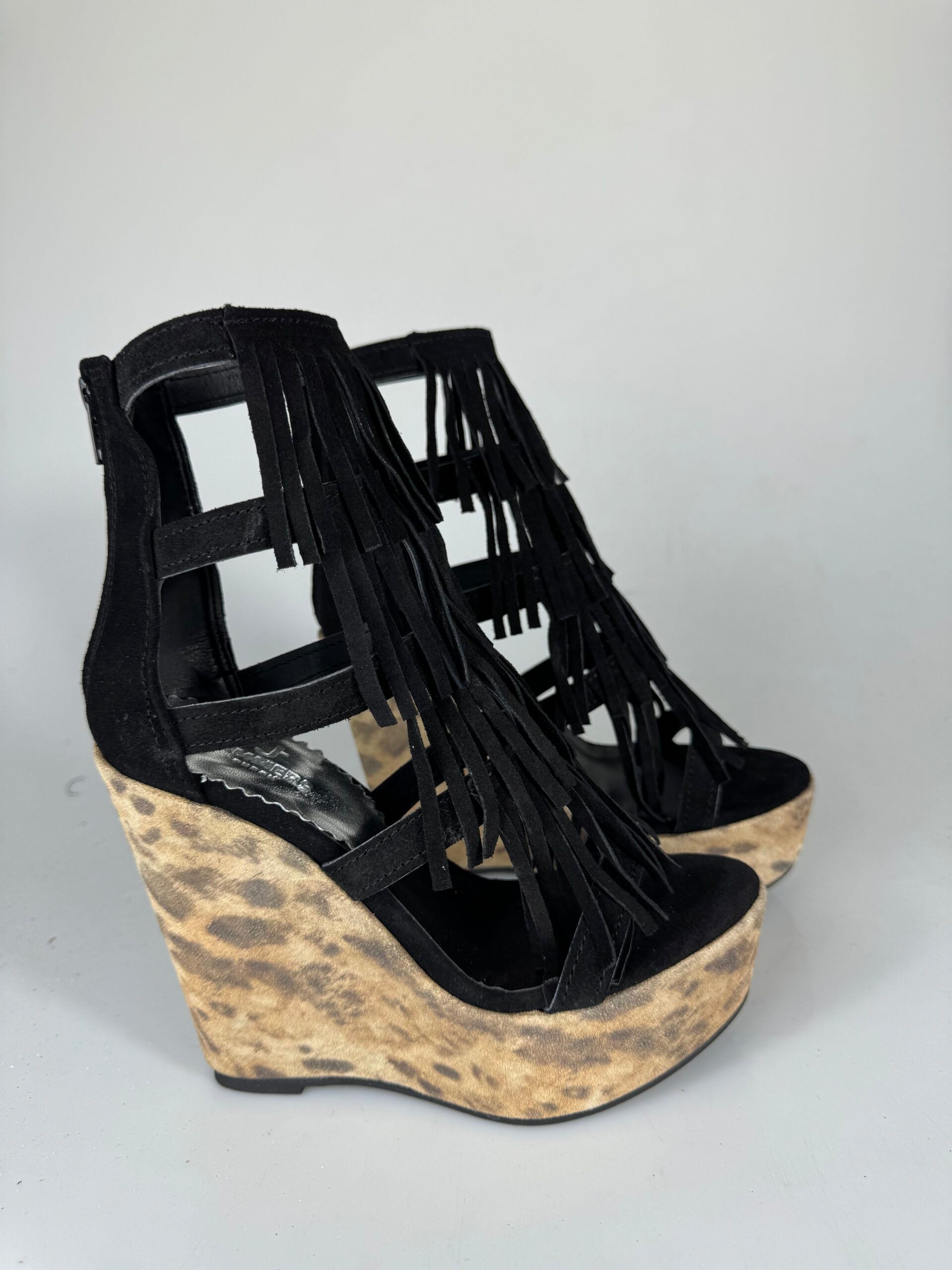 Carmensita Afrodite Black Suede Rip Spotted