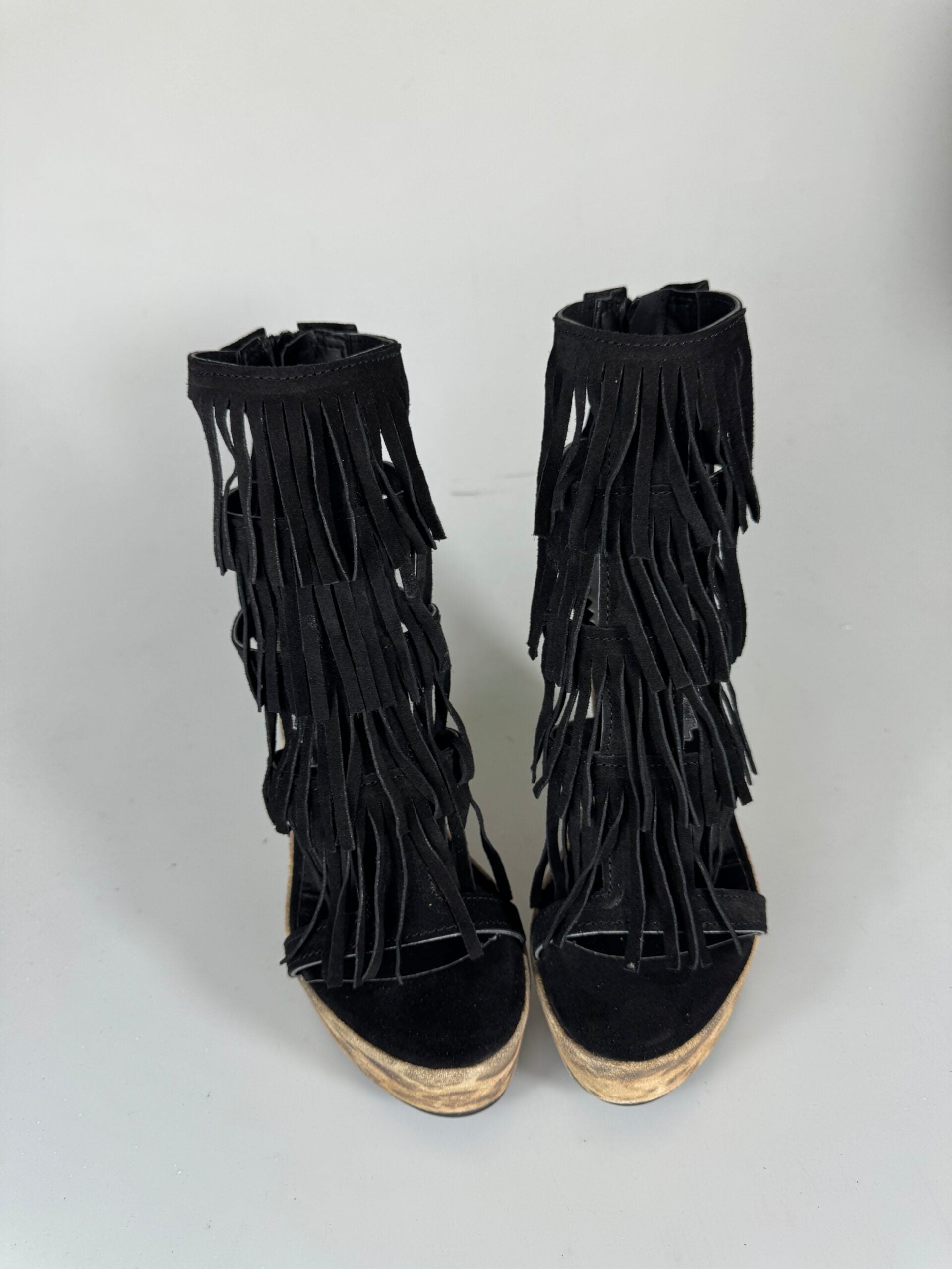 Carmensita Afrodite Black Suede Rip Spotted