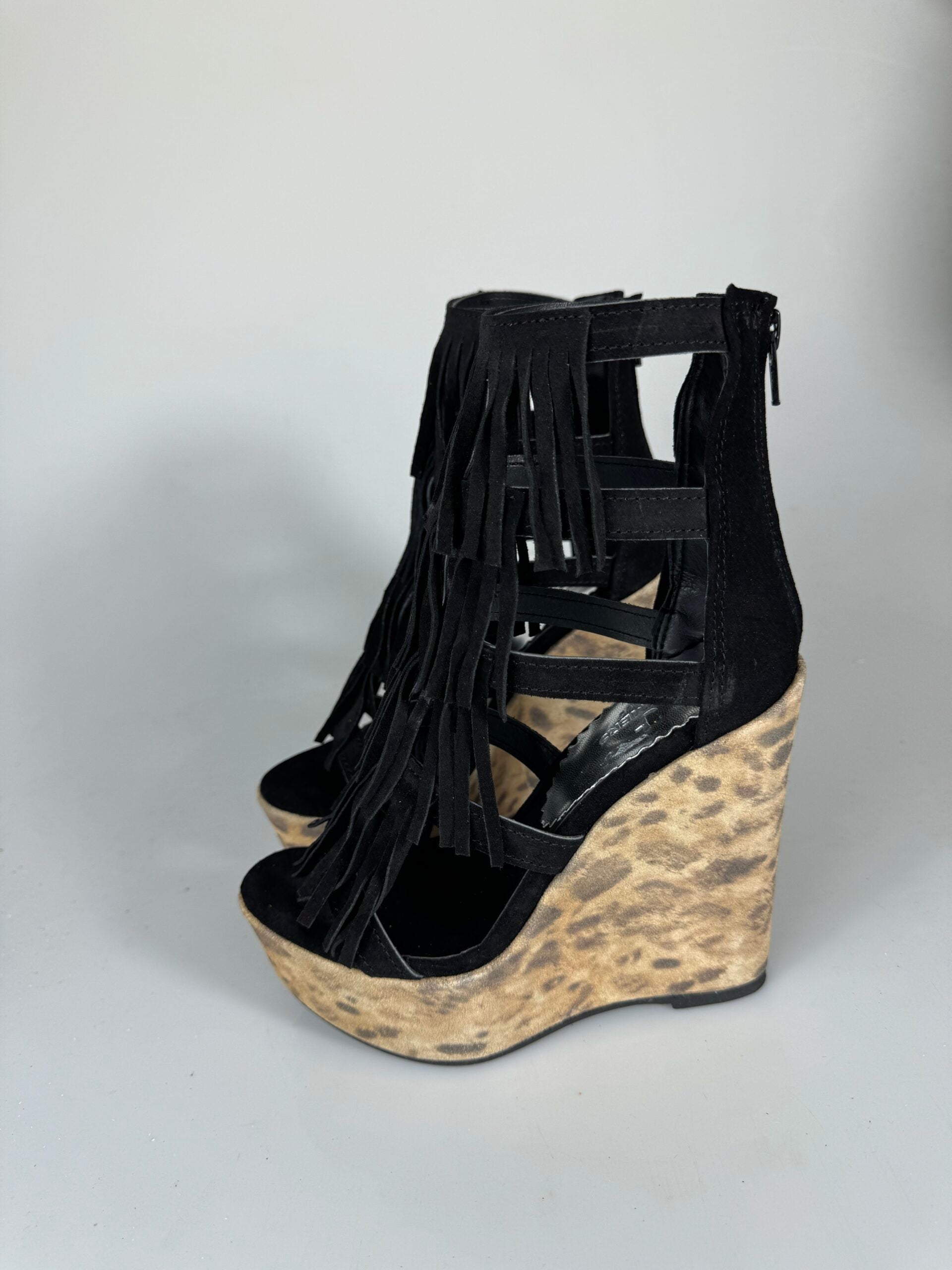 Carmensita Afrodite Black Suede Rip Spotted