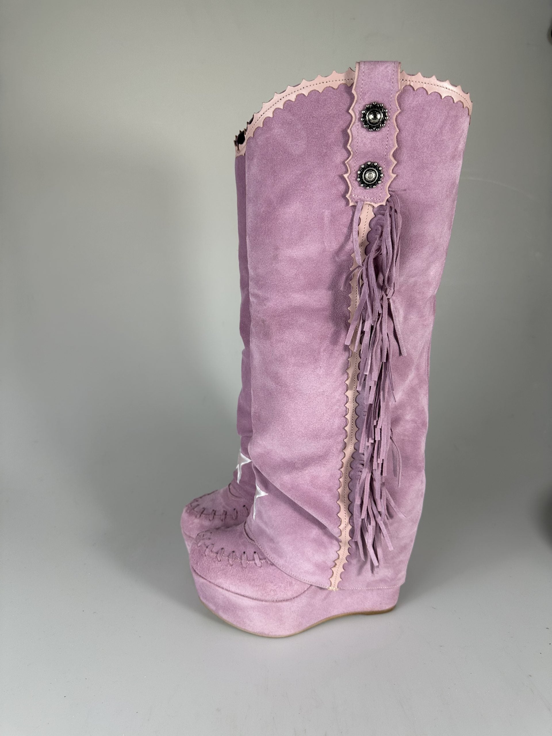 Carmensita Euphoria Pink Suede Closed Toe