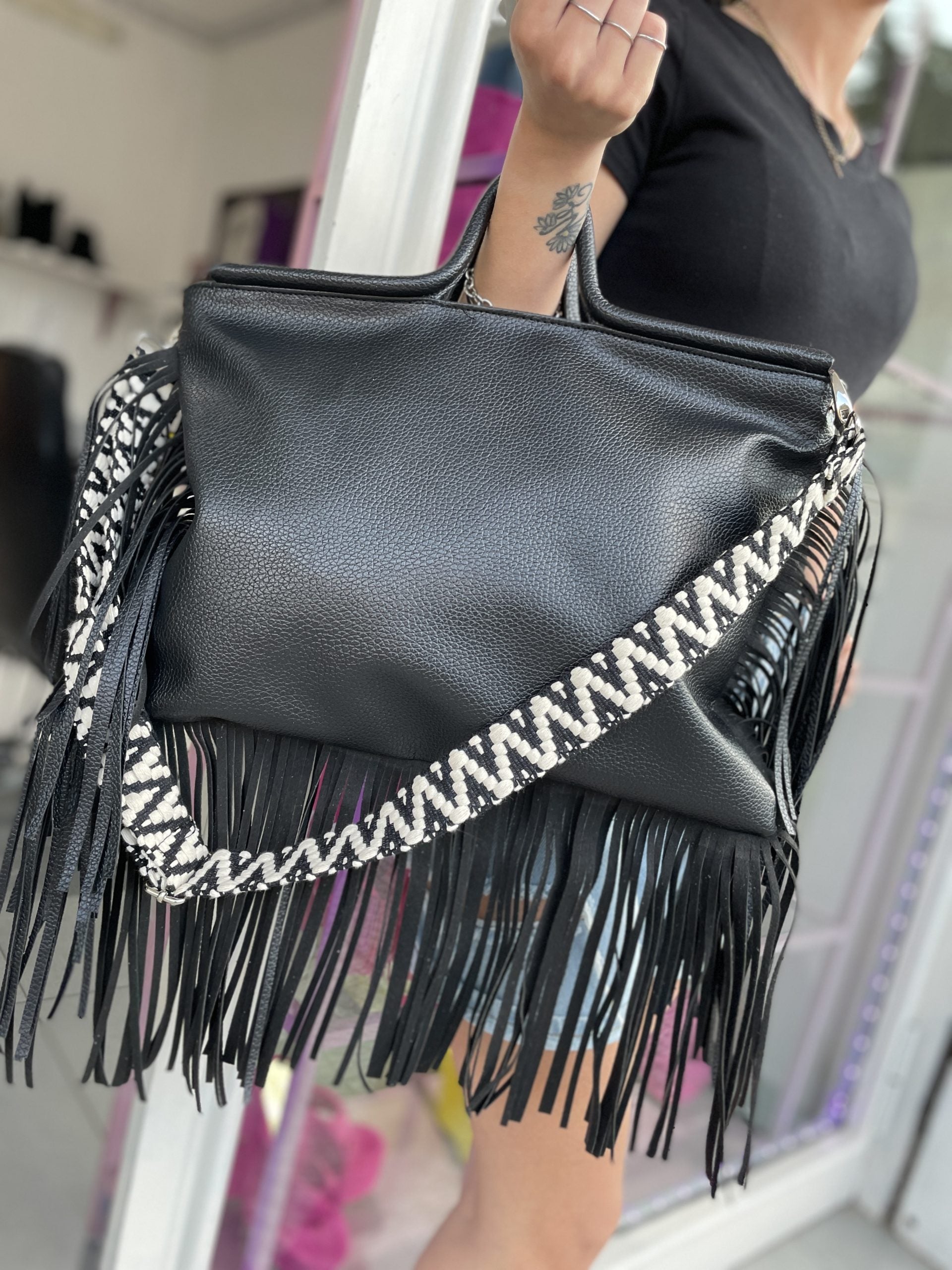 Jumbo bag pelle nero