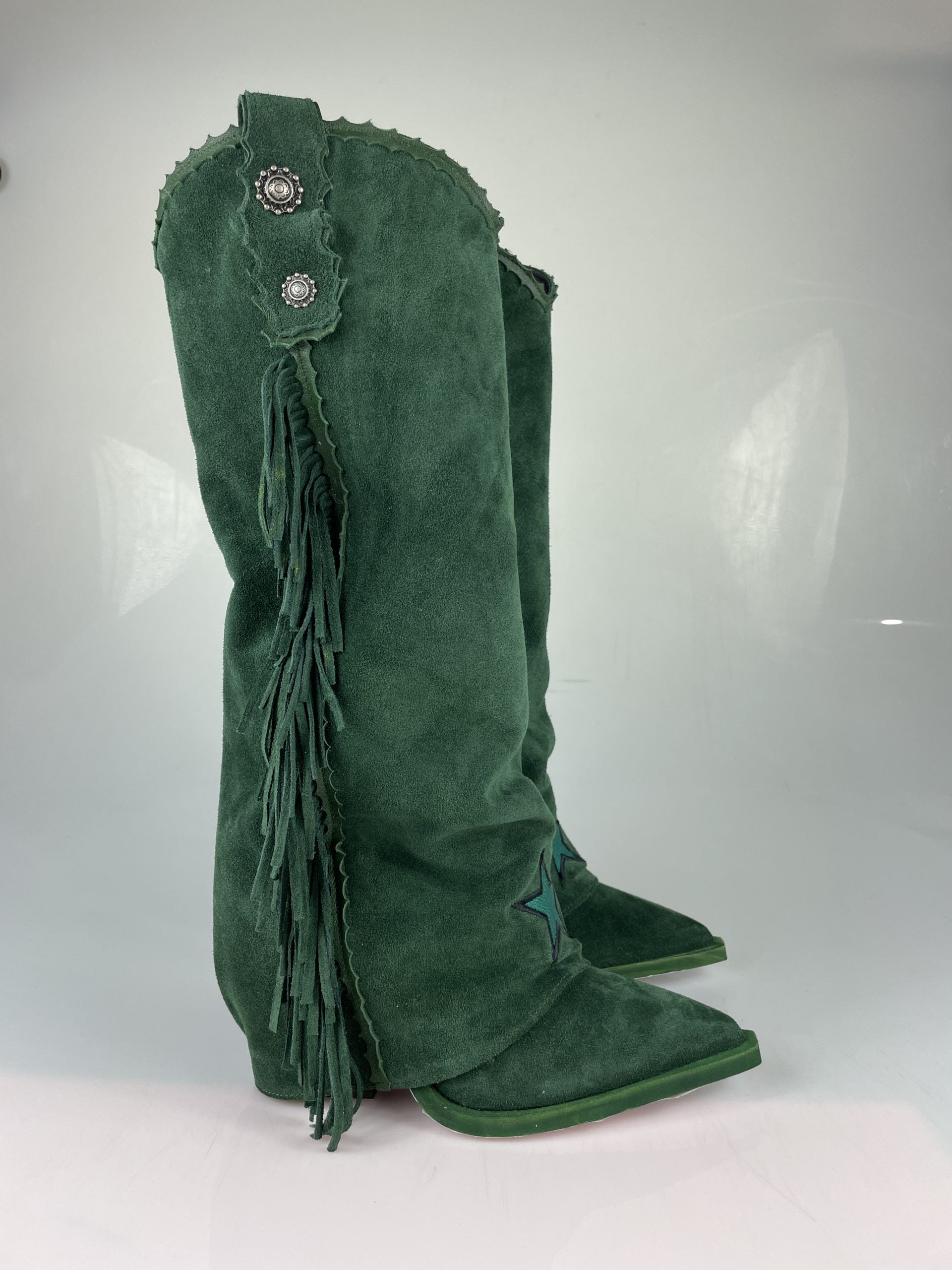 Euphoria new green suede
