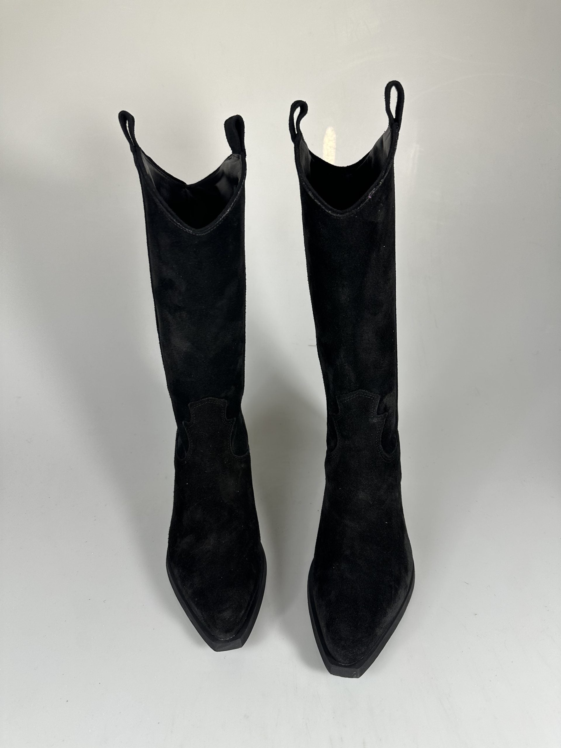 Old West 2 Black Suede