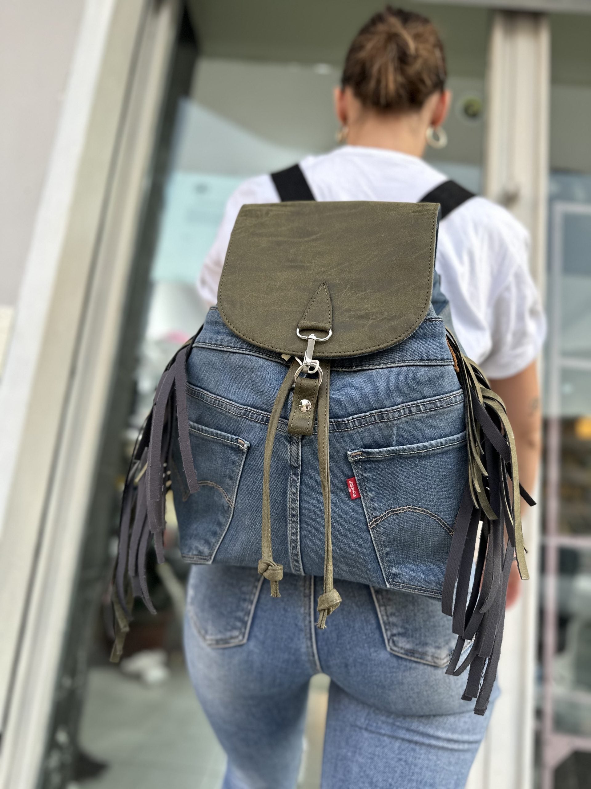 Crimea zaino jeans/ verde
