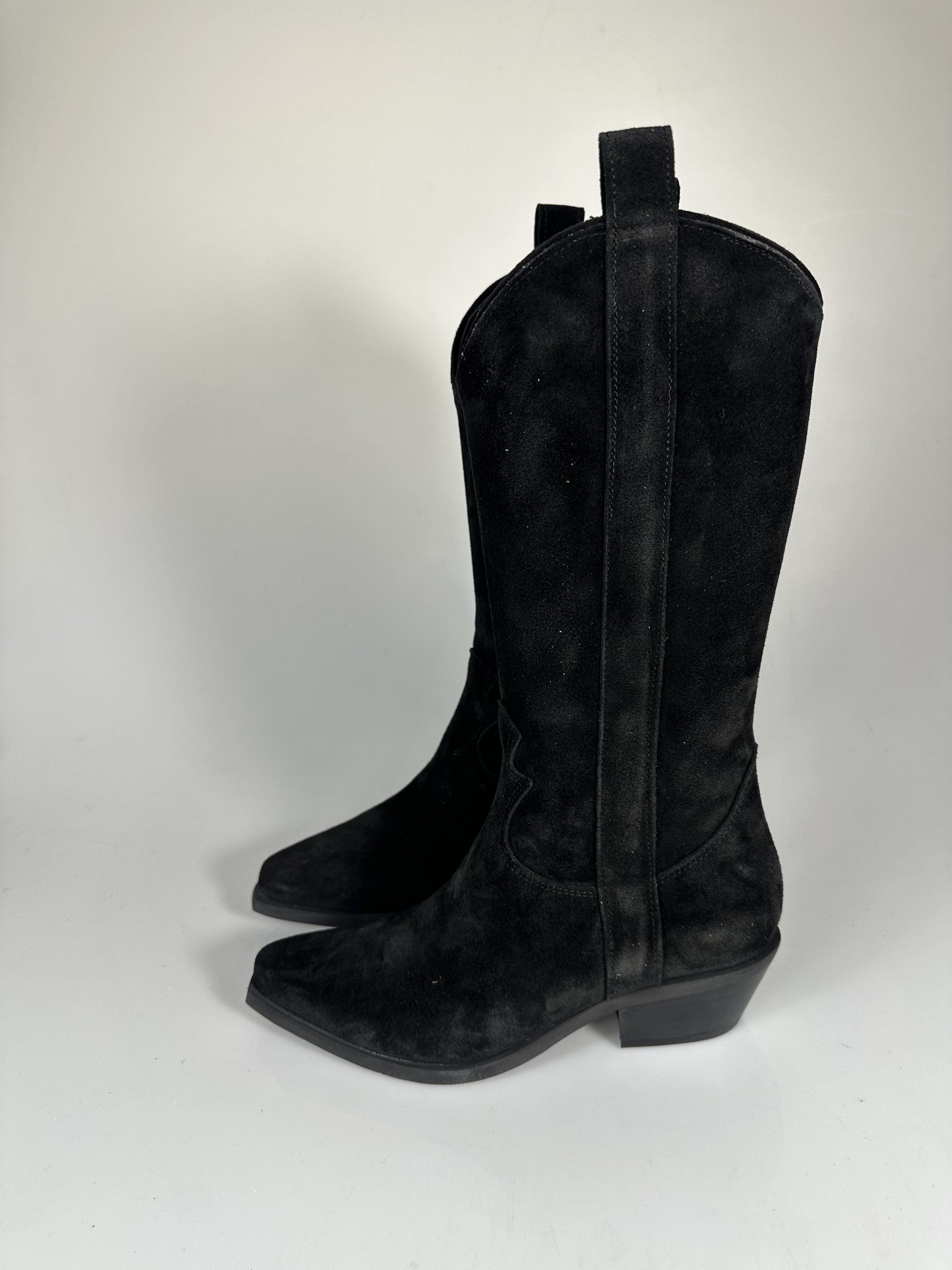 Old West 2 Black Suede