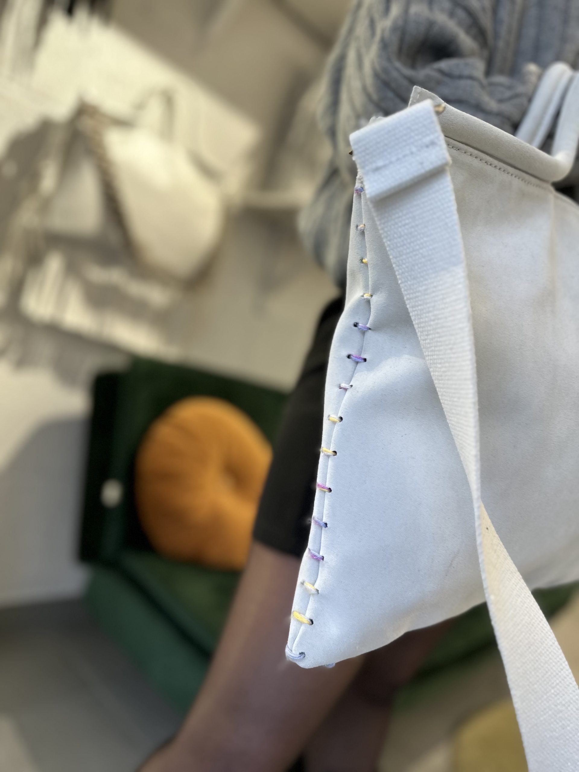 Jumbo bag camoscio ghiaccio no f.
