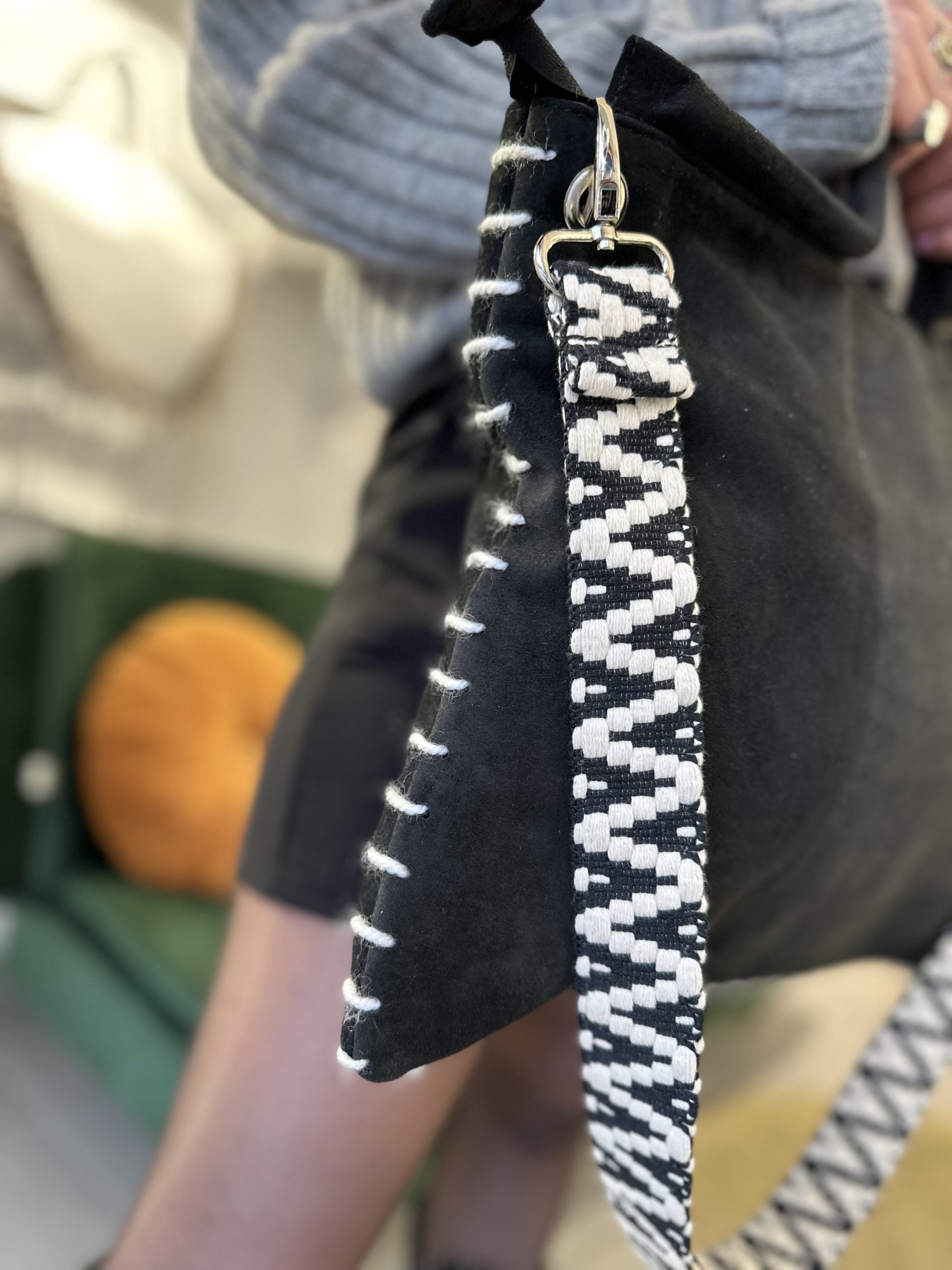 Jumbo bag camoscio nero n.f
