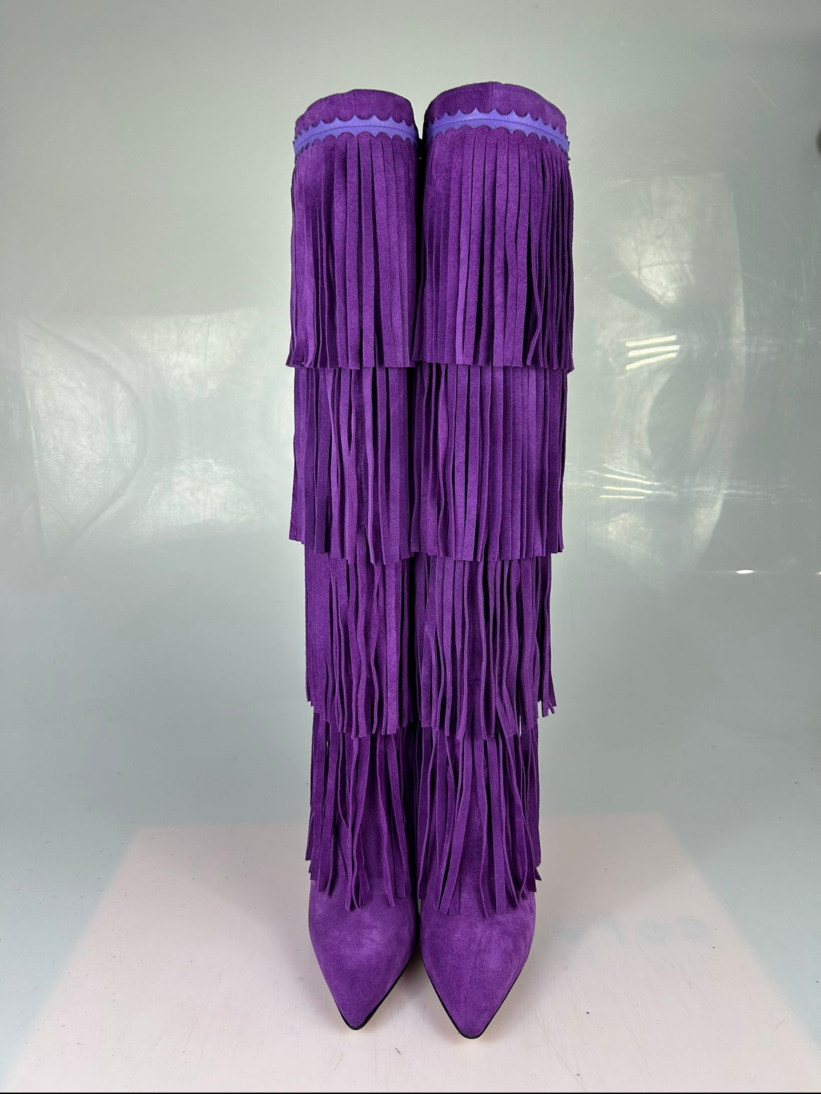 Purple suede