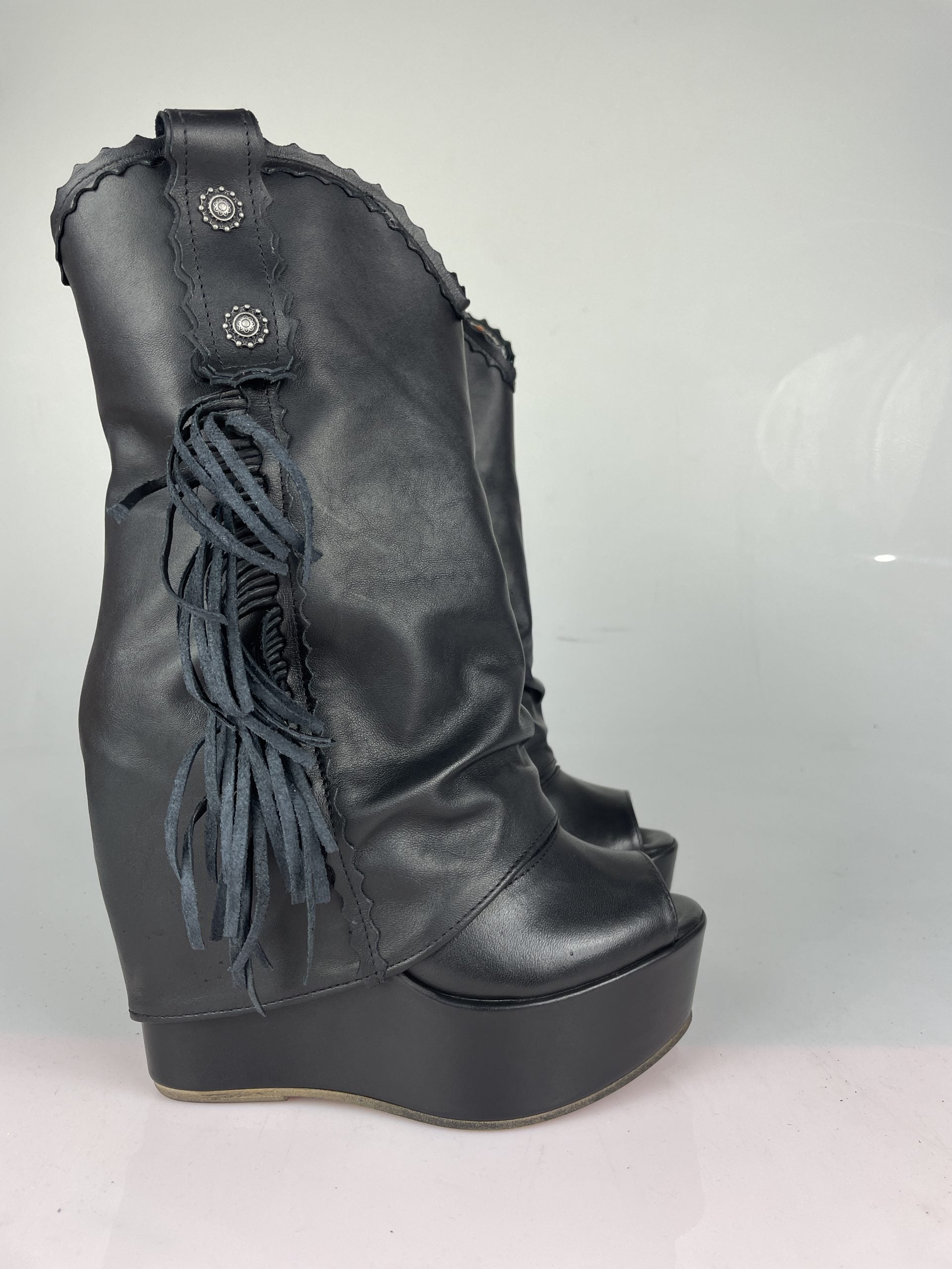 Carmensita Euphoria mid black leather