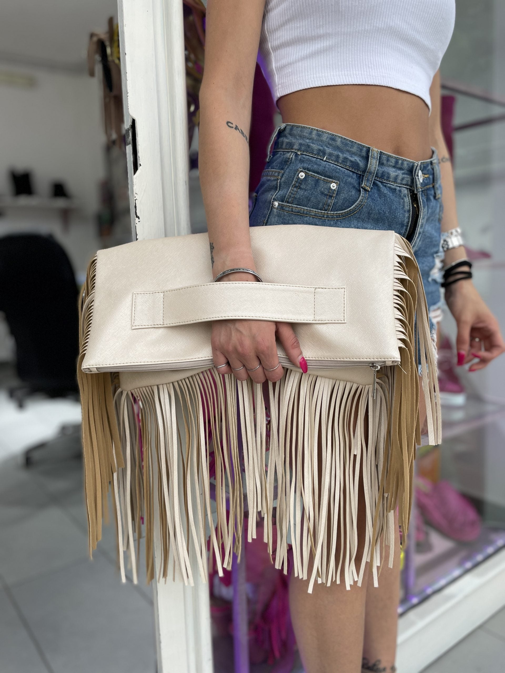 Miami bag pelle biscotto