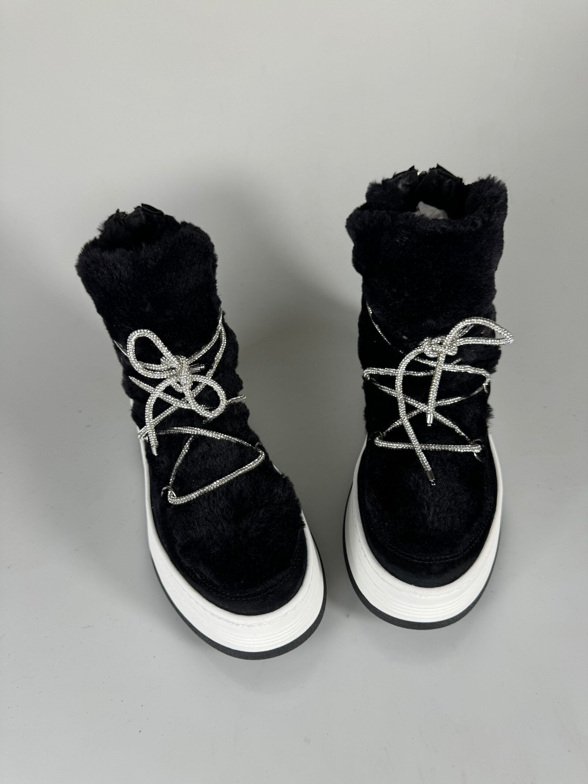 Wolf7 cam black fur black rhinestone