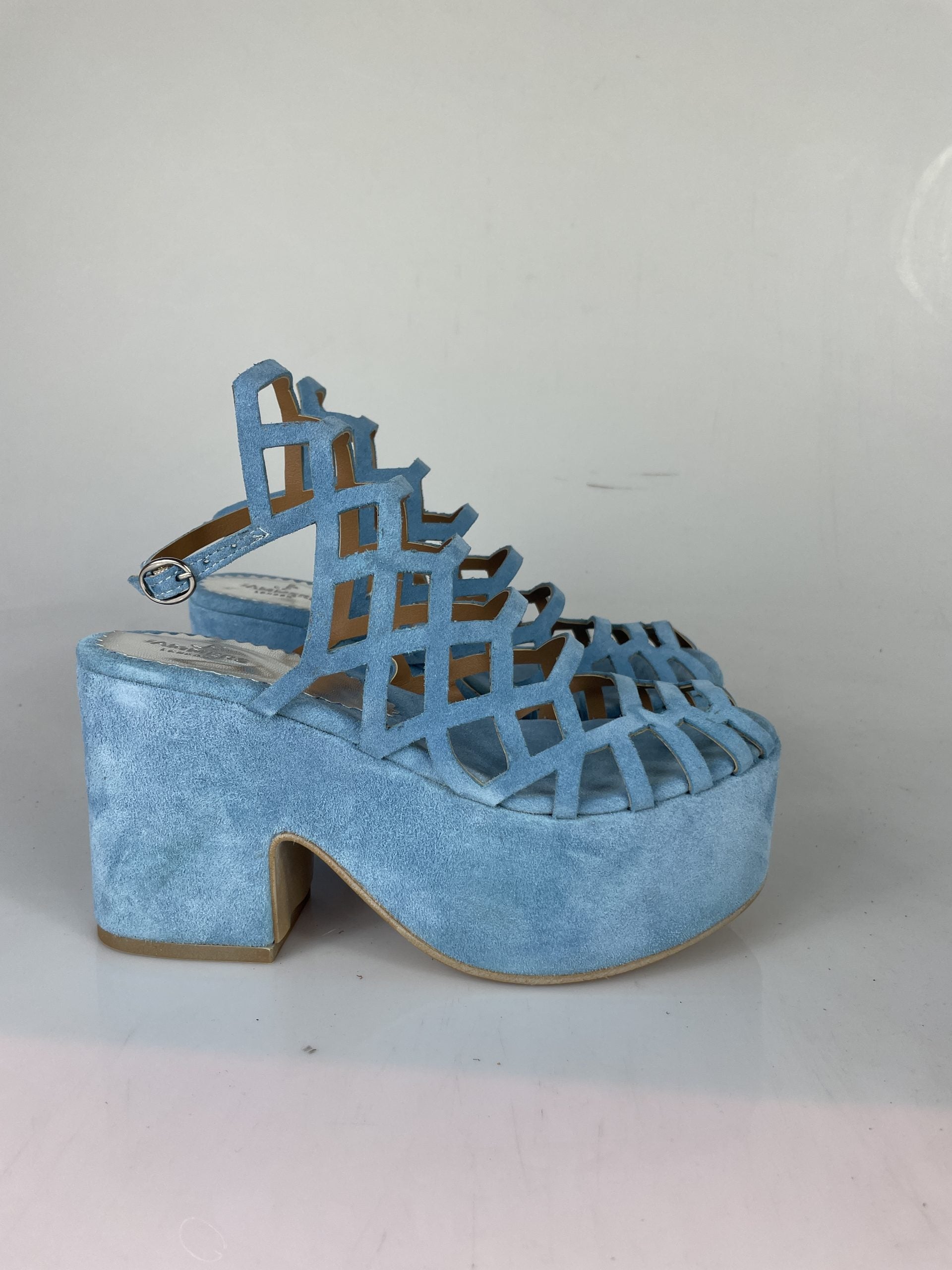 Mykonos light blue suede