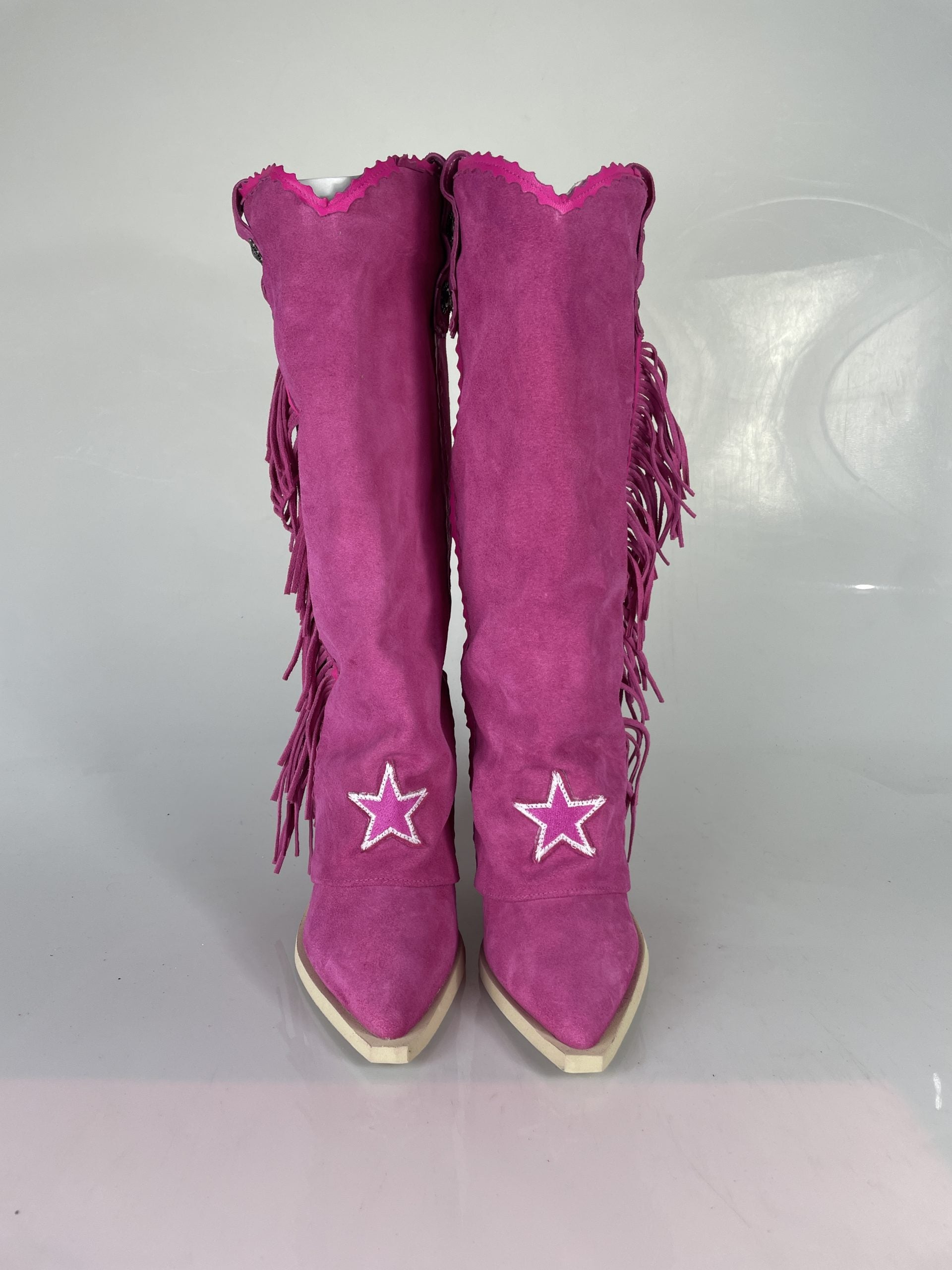 Euphoria fuchsia suede