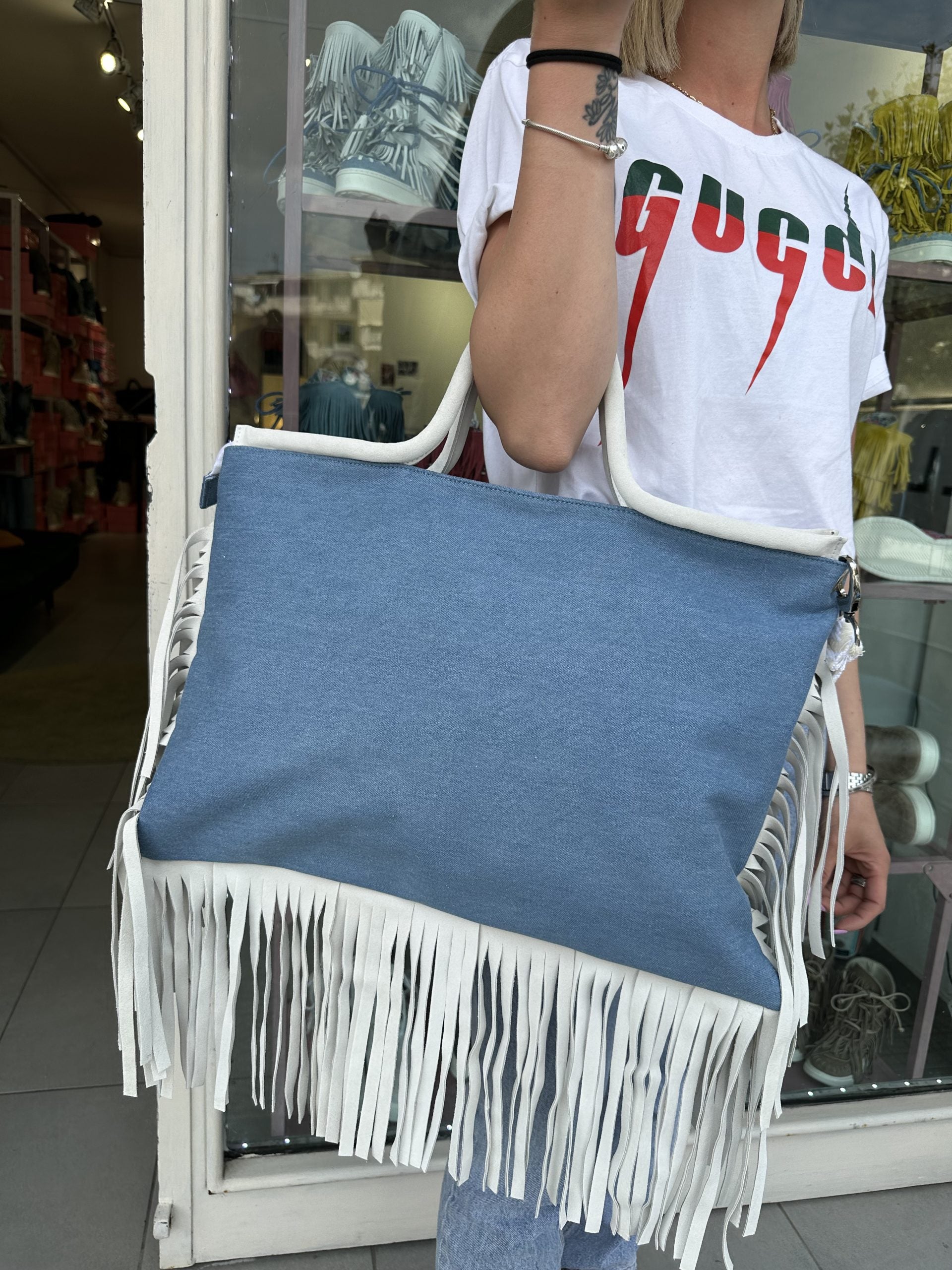 Jumbo arcobaleno jeans\bianco