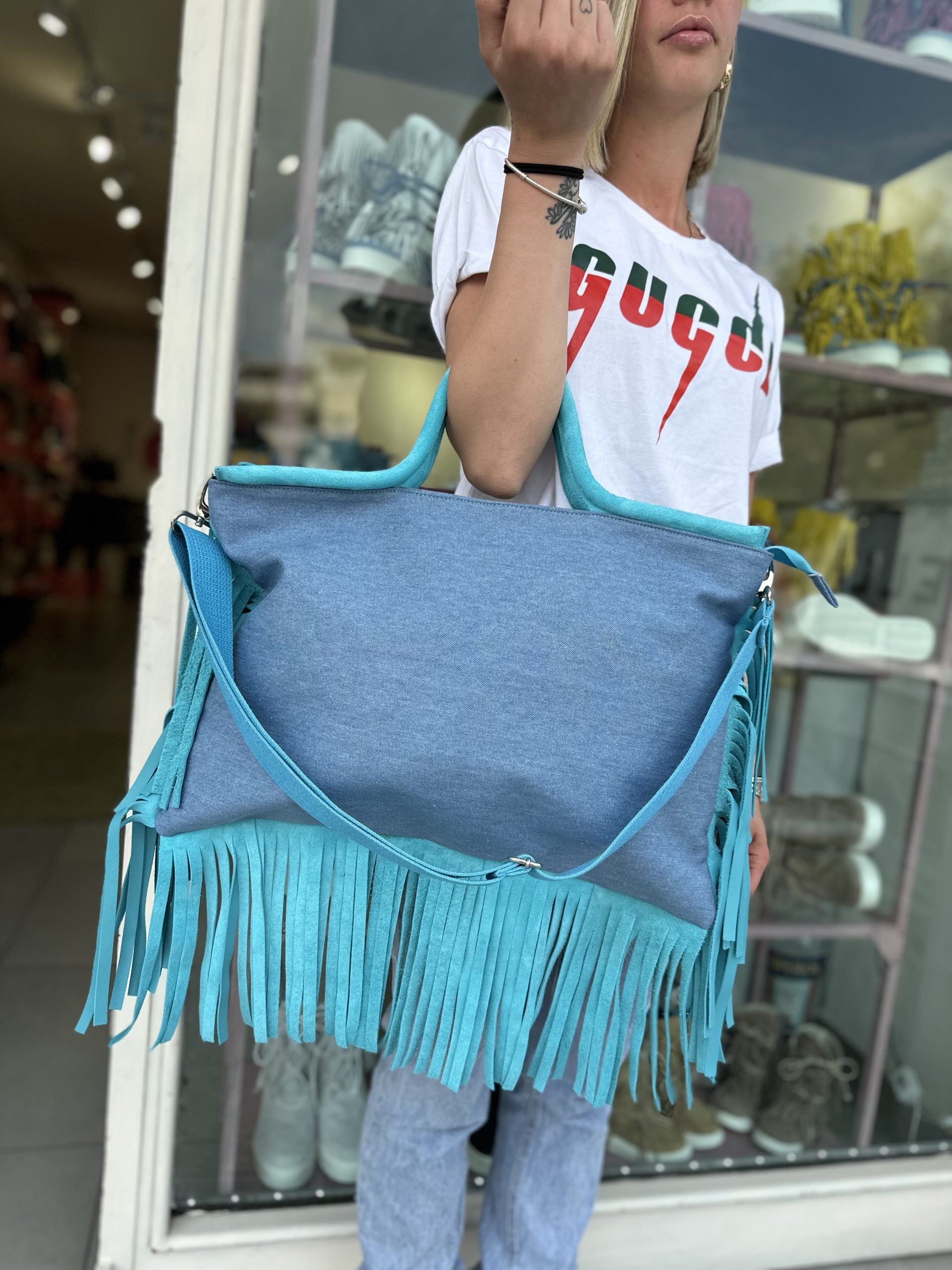 Jumbo arcobaleno jeans\azzurro
