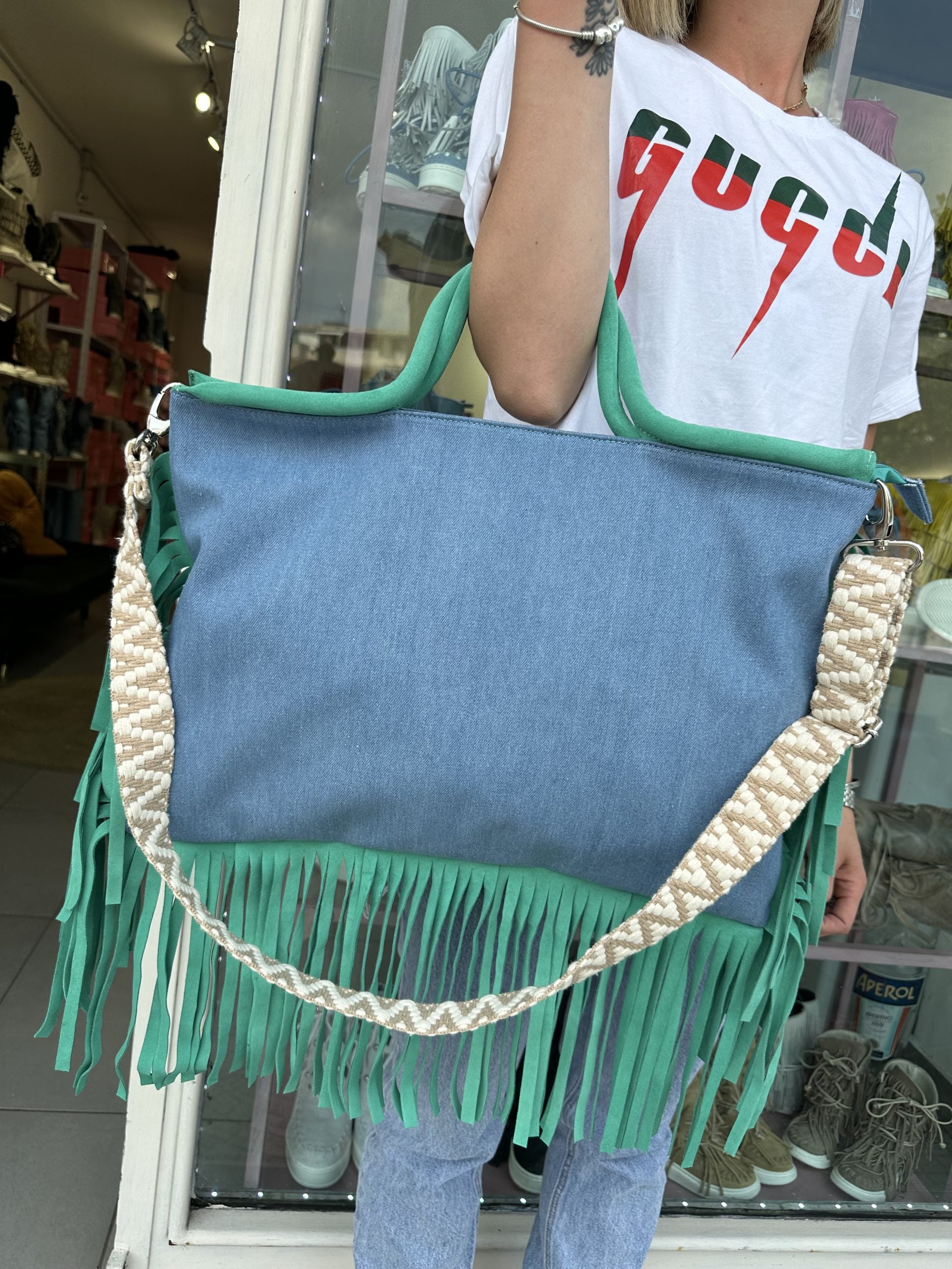 Jumbo arcobaleno jeans\verde